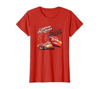 Pixar Cars Lightning Mcqueen Rusteze T-Shirt, Women, Red, X-Large