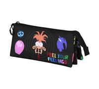Pixar Inside Out 2 Feeling-Triple Pencil Case, Multicolour, 23 x 11 cm