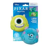 PIXAR Mike and Sulley Squeaky Plush Dog Toy 2-Pack - Two 3.5-Inch Plush with Squeakers Inside