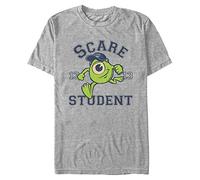 Pixar Monster's Inc Scare Student Organic Short Sleeve T-Shirt, Grey (Grey Blend), S