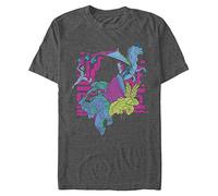 Pixar Raya The Last Dragon Group Shot Organic Short Sleeve T-Shirt, Melange Black, M