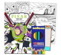 Pixar Toy Story Advanced Coloring Book Set for Teens, Adults - Disney Coloring Activity Book Bundle with Colored Pencils, Bookmark with Buzz Lightyear, Cars, Incredibles (Adult Relaxation)