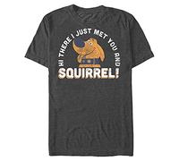 Pixar Up My Name is Doug Organic Short Sleeve T-Shirt, Melange Black, M