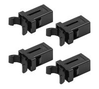 Pixaro 4PCS Bin Lid Clasps, Black Plastic, Bin Lid Catch Replacement, Waterproof Touch Top Bin Latch, Compatible with Various Flip-Top Waste Bins