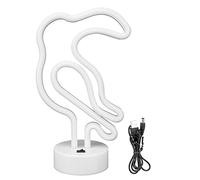 PIXAXOHH Bird Shape Neon Light Desktop Night Light for Wedding Party Kids Room USB/Battery Powered (Blue)