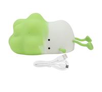 PIXAXOHH Cabbage Silicone Night Light Cartoon Vegetable Cell Phone Holder Decompression Rechargeable Night Lamp for Bedside Decor (Green)