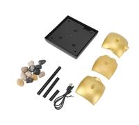 PIXAXOHH Desktop Fountain Decoration with LED Light USB Powered 3 Tier Waterflow Fountain for Home and Office Tabletop