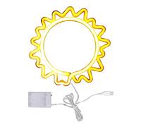 PIXAXOHH Sun Neon Light Sign USB Rechargeable Battery Operated LED Neon Sunflower Wall Decoration Light for Home Bar Christmas