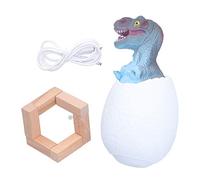 PIXAXOHH Touch Pat Sensor Night Light Dinosaur Egg Shape Bedside Lamp Lighting Toy USB Charging (Tyrannosaurus Rex 3-Color Pat Pat + Touch)