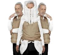 PixCy Reusable airbag Jacket Elderly Prevent Fall Smart airbag Vest With APP To View Exercise Data For Outdoor Use,Comprehensive Protection for the Elderly from Falling MaleKhaki-XL