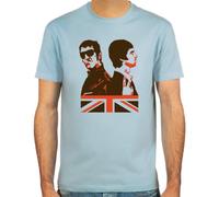 Pixda T-shirt Liam & Noel Gallagher ::: Colour: skyblue, sand or white ::: Sizes: S-XXL (Britpop)