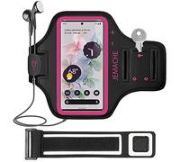 Pixel 10 9 Pro Armband, JEMACHE Water Resistant Gym Running Workouts Phone Arm Band Case for Google Pixel 10 9 8 7 Pro 10a 9a 8a (Rosy)