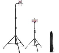 Pixel 80inch Stand Tripod for iPhone Phone Cell Tripods Lighting Stand Fits Ring Light Mini Camera Photography Rotatable Live Video Stand Compatible with and Most Mobile Phones