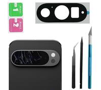 Pixel 9 Pro XL Back Rear Camera Lens Glass Replacement for Google Pixel 9 Pro XL Rear Camera Glass Replacement with Pre-Installed Adhesive and Professional Reparing Toolkits