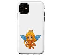 Pixel Art Angel With Bow Retro 8-Bit Gaming Video Game Case for iPhone 11