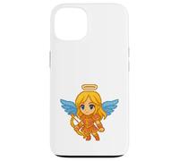 Pixel Art Angel With Bow Retro 8-Bit Gaming Video Game Case for iPhone 13