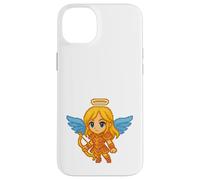 Pixel Art Angel With Bow Retro 8-Bit Gaming Video Game Case for iPhone 14 Plus