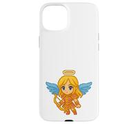 Pixel Art Angel With Bow Retro 8-Bit Gaming Video Game Case for iPhone 15 Plus