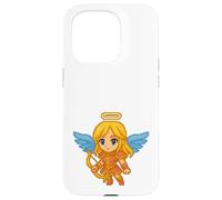 Pixel Art Angel With Bow Retro 8-Bit Gaming Video Game Case for iPhone 15 Pro