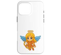 Pixel Art Angel With Bow Retro 8-Bit Gaming Video Game Case for iPhone 16 Pro Max