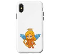 Pixel Art Angel With Bow Retro 8-Bit Gaming Video Game Case for iPhone X/XS