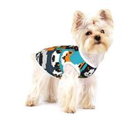pixel art animal faces Small Pet Cotton Vest S Full Print Dog Cat Soft Breathable Elastic Apparel Daily Party Outfit