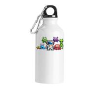 Pixel Art Astronaut Surrounded By Aliens Tourist Water Bottle White