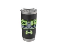 Pixel Art Ctrl C Gaming Controller Design Stainless Steel Insulated Tumbler