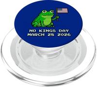 Pixel Art No Kings Day Frog American Flag 2026 PopSockets PopGrip for MagSafe