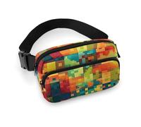 Pixel Art Pattern Fanny Pack for Women Men Adjustable Waist Bag Belt Bag for Travel Sports Hiking, style, 20x13cm