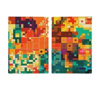 Pixel Art Pattern Passport Holder Personalized Passport Wallet for Women Men Travel Document Organizer Holder