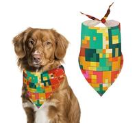 Pixel Art PatternPet Scarf Dog Bandana for Small Medium Large Exquisite Unique Cat Dogs Kerchief Premium Fabric Cute Triangle Cat Dogs Bibs Scarf