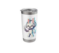Pixel Art Rabbit Headphones Easter Bunny Rabbits Stainless Steel Insulated Tumbler