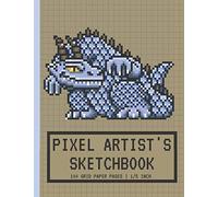 Pixel Artist's Sketchbook: Pixel Art Graph paper | Drawing Blank Notebook | 1/5 Squares Grid Paper Note | Dragon Monster | Gift For Pixel Artist, Boys & Girls Gamers, Game Developers