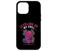 Pixel Axolotl Gaming Leveling Up My Chill Design Teen Boys Case for iPhone 12 Pro Max