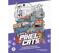 Pixel Cats: Fun and Relaxing Coloring Pages with Adorable Cats and Cute Cityscapes