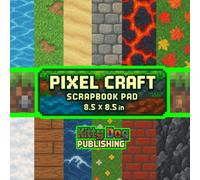 Pixel Craft Scrapbook: 8.5 x 8.5 Inch Retro Pixel Art Paper Pad with 100 Double-Sided Pages and Bonus Cut-Outs