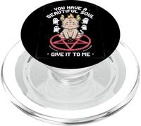 Pixel Demon Cute Occult Retro Soul Funny PopSockets PopGrip for MagSafe
