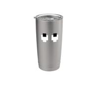 Pixel Eyes Retro 8 Bit Eyes Video Game Pixel Eyes Stainless Steel Insulated Tumbler