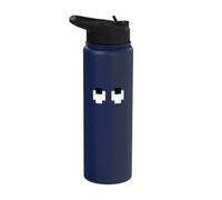 Pixel Eyes Retro 8 Bit Eyes Video Game Pixel Eyes Stainless Steel Insulated Water Bottle