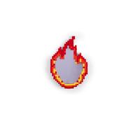 Pixel Flame Mirror Red/ Orange/ Yellow