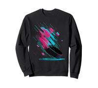 Pixel Glitch Art Ice Hockey Puck X-Mas Sweatshirt