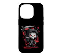 Pixel Grim Reaper with Skull in Retro Style Case for iPhone 14 Pro