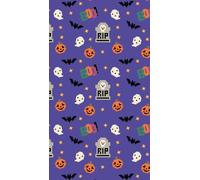 Pixel Halloween 4mm Grid Notebook - 96 Pages | 103 x 182 mm | Journal for Notes, Sketches, Lists & Journaling: Fun Travel Notebook Insert | Pocket-Size | Cream Paper