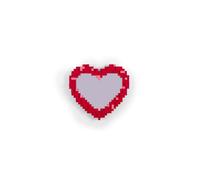 Pixel Heart Mirror Red
