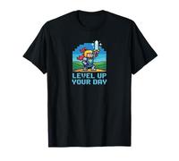 Pixel Hero Retro Graphic - Level Up Your Day Classic Gamer A T-Shirt