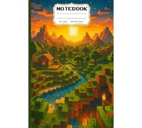 Pixel Landscape Notebook: College Ruled Writing Book for School Notes and Ideas