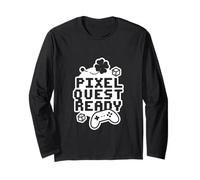 Pixel Luck Mode Retro Gamer Arcade Clover Long Sleeve T-Shirt
