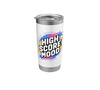 Pixel Luck Mode Retro Gamer Arcade Clover Stainless Steel Insulated Tumbler