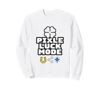 Pixel Luck Mode Retro Gamer Arcade Clover Sweatshirt